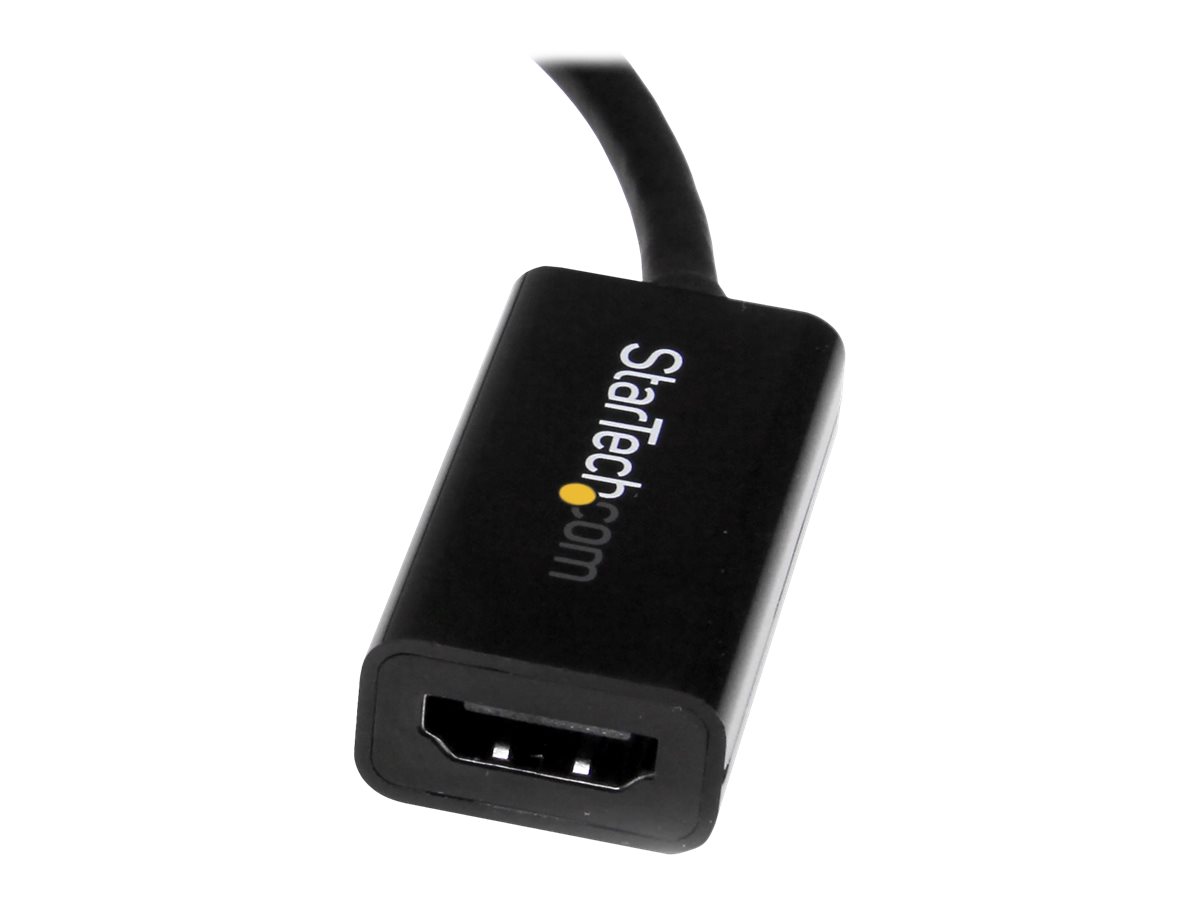 STARTECH.COM Mini DisplayPort to HDMI Video Converter mDP 1.2 to HDMI Active Adapter for UltraBook / Laptop 4K - 30Hz - Bla