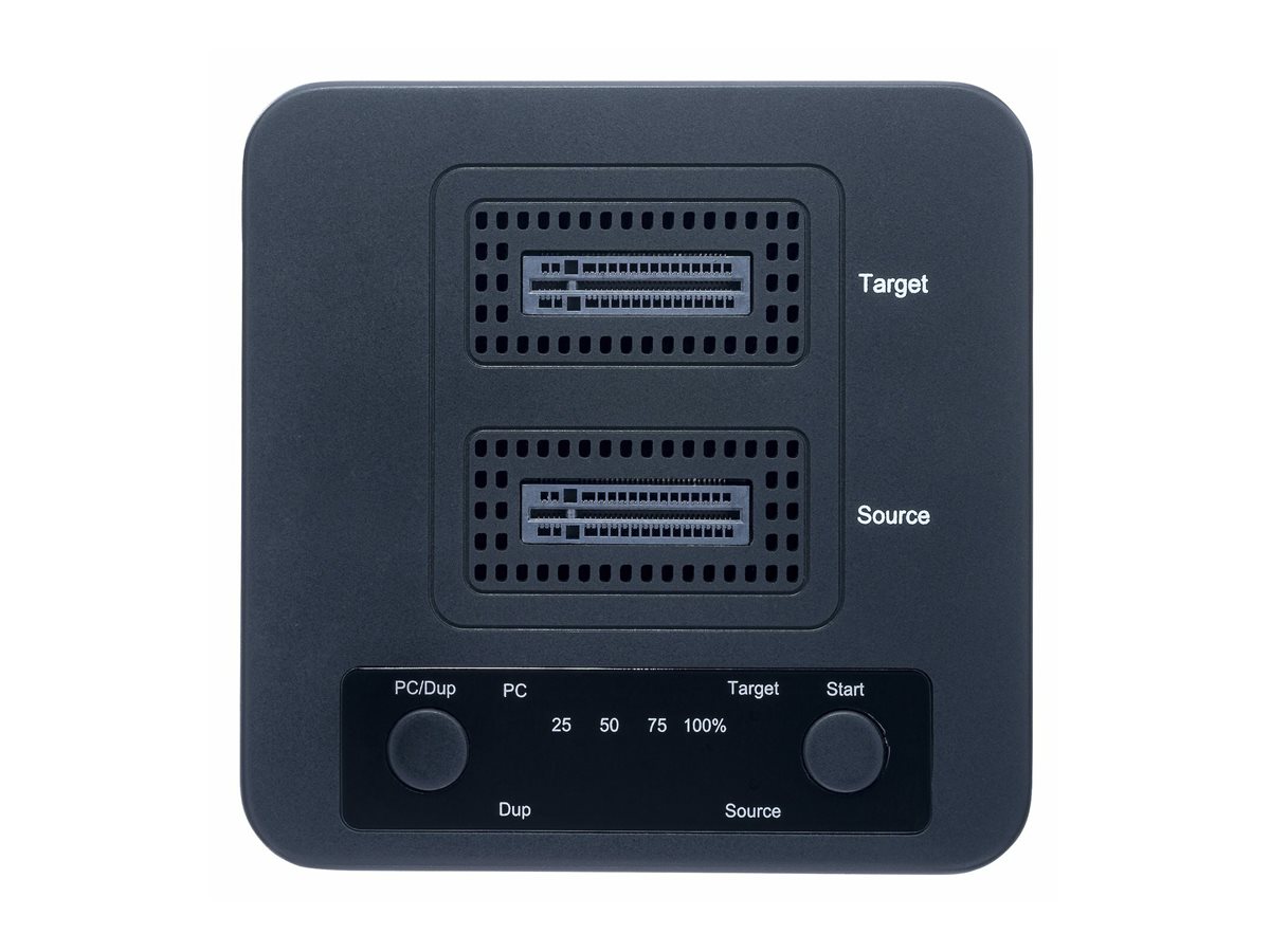 STARTECH.COM 1:1m.2 NVMe Kopierstation 90GB/m Unabhaengiger PCIe SSD Duplicator/Clone Station USB-C 20Gbps Dual-Bay Dock