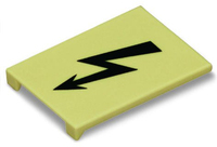Wago Warnabdeckung 285-420 mit schwarzen Blitz Wago Warnabdeckung 285-420 mit schwarzen Blitz