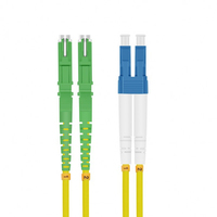 LWL Patchkabel E2000® APC (LSH)/LC Duplex 9/125µm OS2 gelb 0,5m
