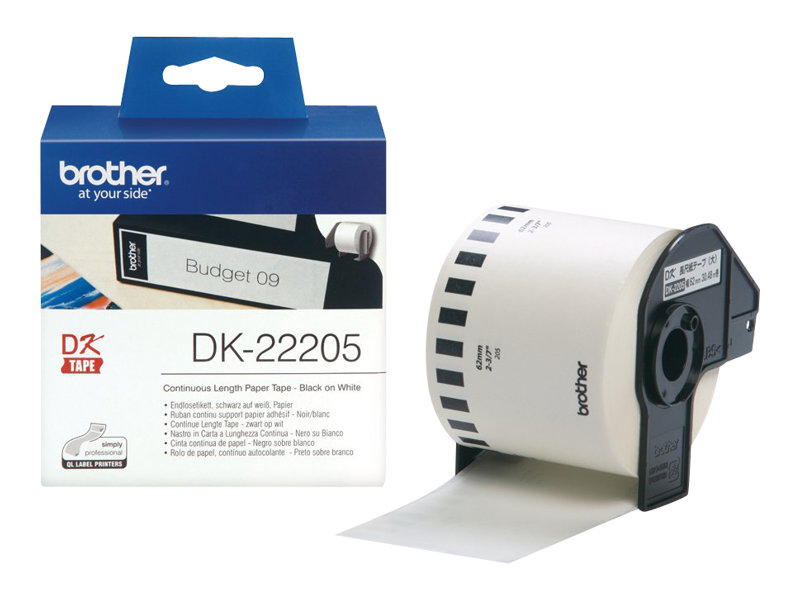 Brother DK-22205 Papier, weiss, L?nge 30,48 m / Breite 62 mm