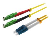 LWL Patchkabel E2000® APC (LSH)/LC Duplex 9/125µm OS2 gelb 0,5m
