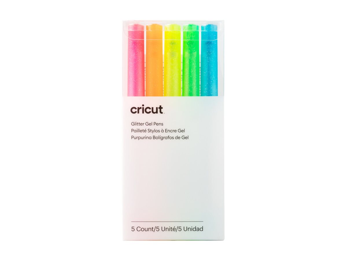 cricut™ Glitzer-Gelstifte für Schneideplotter farbsortiert, 5 St. cricut™ Glitzer-Gelstifte für Schneideplotter farbsortiert, 5 St.