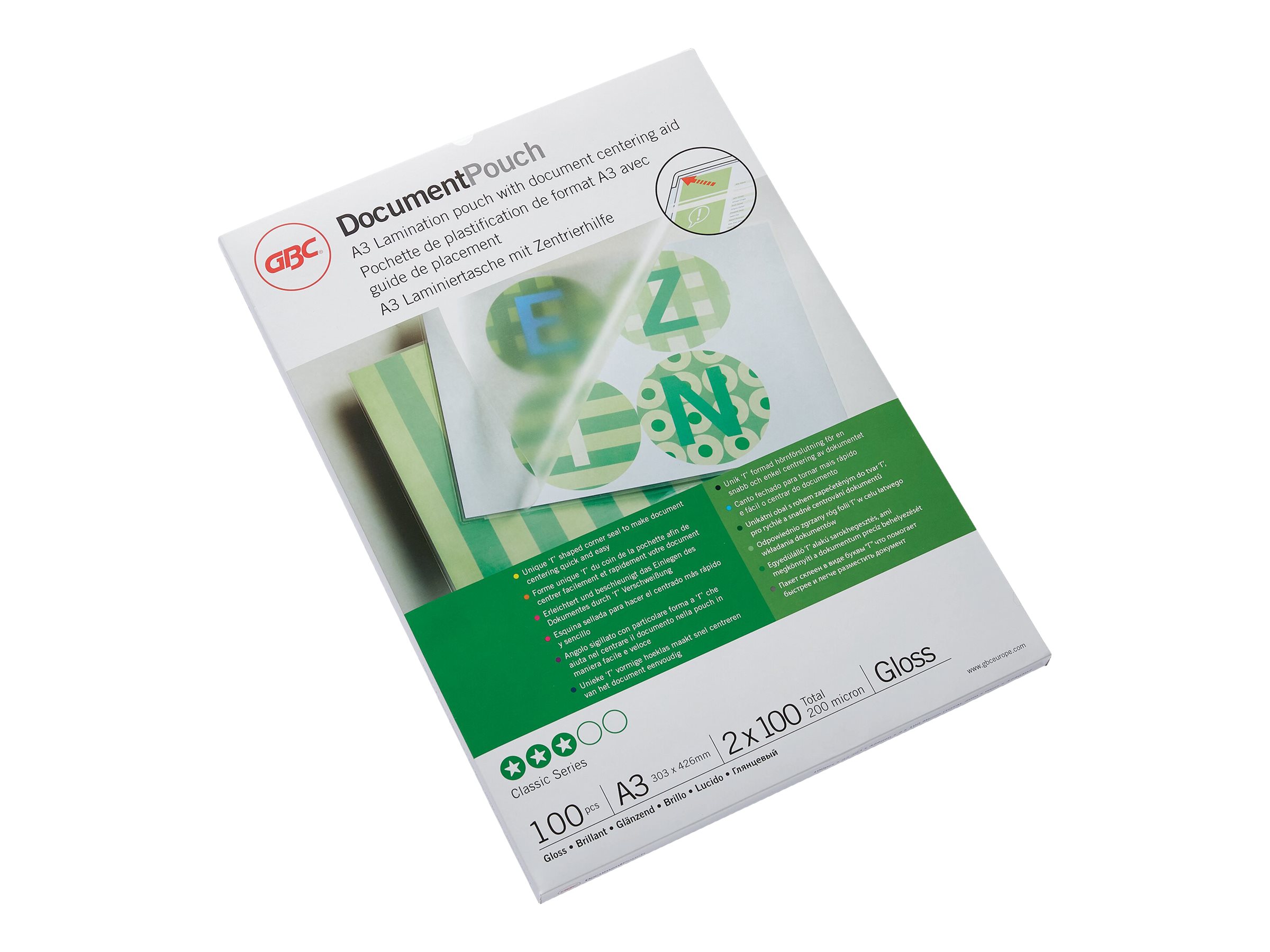 100 GBC Laminierfolien glaenzend fuer A3 100 micron 100 GBC Laminierfolien glaenzend fuer A3 100 micron