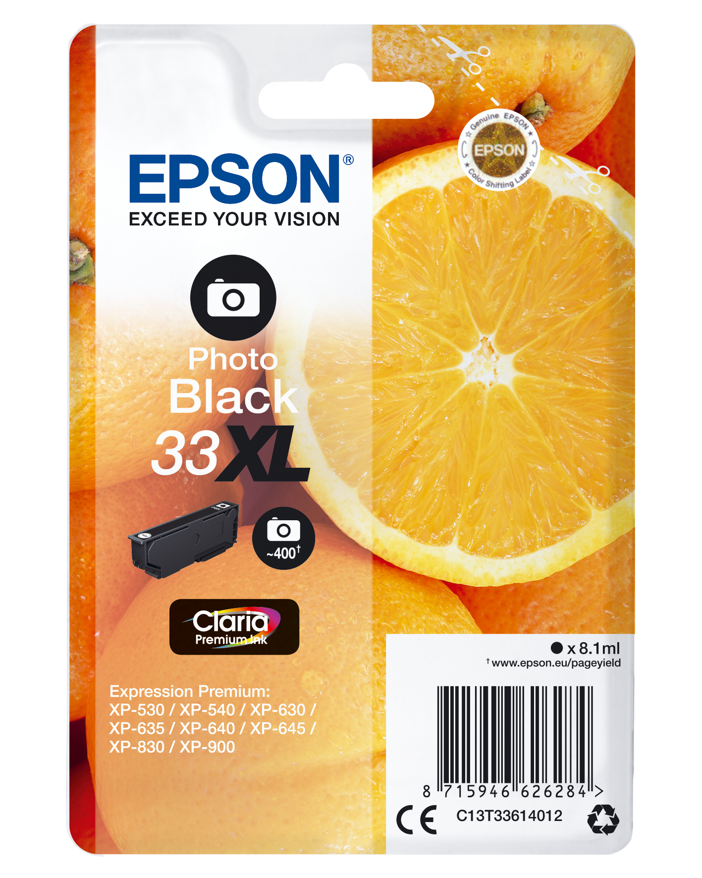 EPSON 33XL T3361XL photo schwarz Druckerpatrone