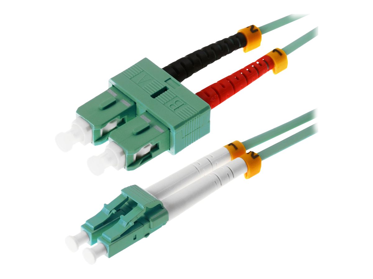 helos LWL Patchkabel LC/SC Duplex 50/125µm OM3 aqua 15,0m helos LWL Patchkabel LC/SC Duplex 50/125µm OM3 aqua 15,0m