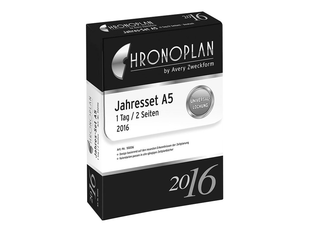 CHRONOPLAN Kalendereinlage 2026 Jahres-Set mit Tagesplaenen A5