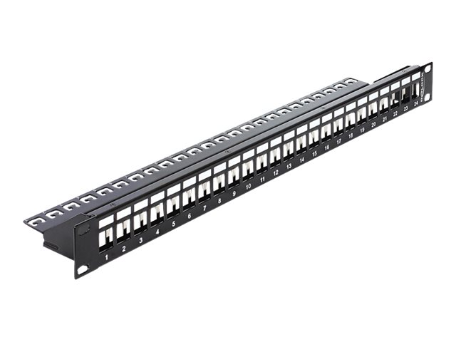 19 Keystone Patchpanel 24 Port mit Schiene