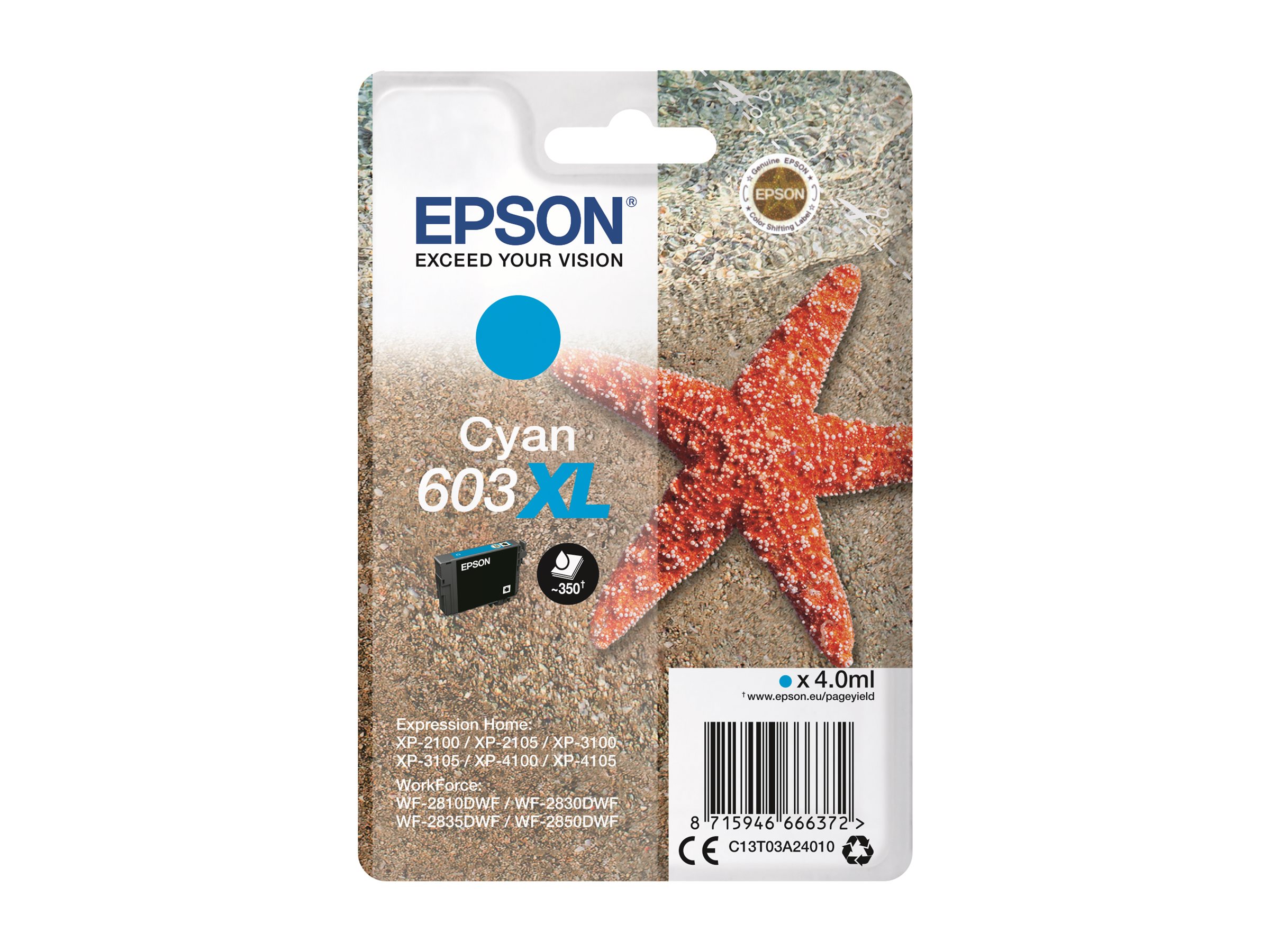 C13T03A24010 EPSON Nr.603XL XP Tinte C13T03A24010 EPSON Nr.603XL XP Tinte