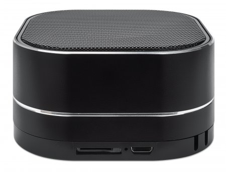 MANHATTAN Sound Science Metallic LED BluetoothLautsprecher Bluetooth 50 Mikrofon Bedienelemente FMRadio MicroSDSlot schwarz
