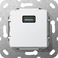 Gira Einsatz USB 568203 3.0 Typ A Kupplung reinweiss Gira Einsatz USB 568203 3.0 Typ A Kupplung reinweiss