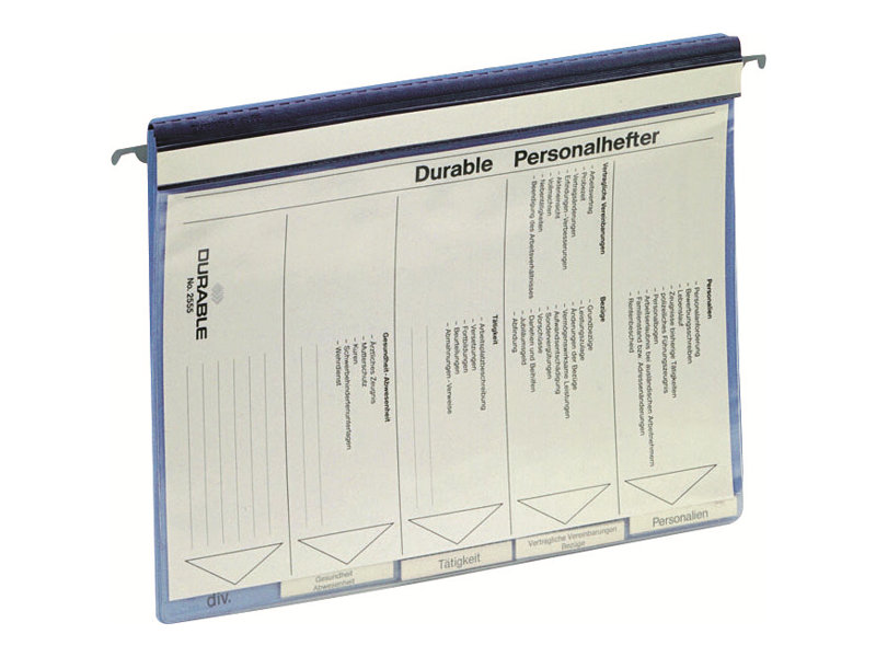 5 DURABLE Personalhefter Kunststoff blau 5 x kaufmaennische Heftung