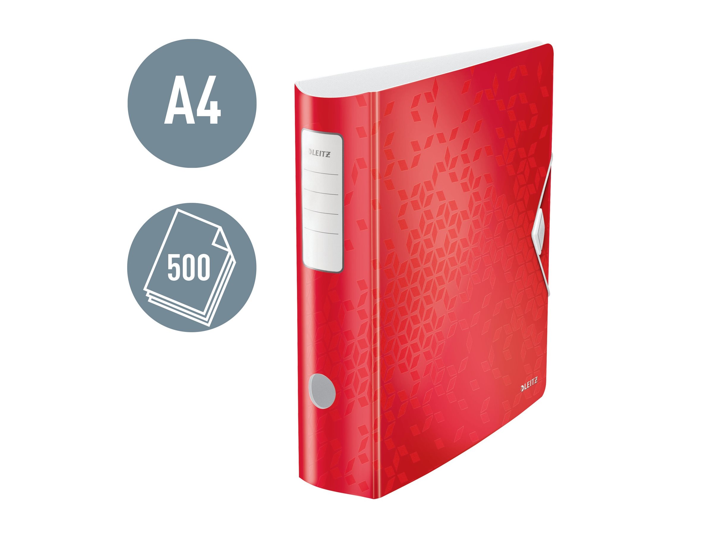 LEITZ Active WOW 1106 Ordner rot Kunststoff 8,2 cm DIN A4