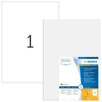 HERMA FolienKraftklebeEtiketten 9542 weiß 420,0 x 297,0 mm, 10 Blatt
