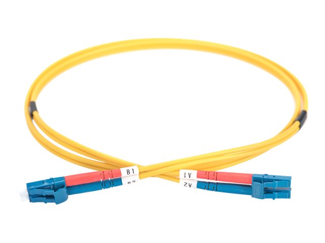DIGITUS LWL Patchkabel LC/LC 09/125um Singelmode Duplex Halogenfrei mit Messprotokoll gelb 1m