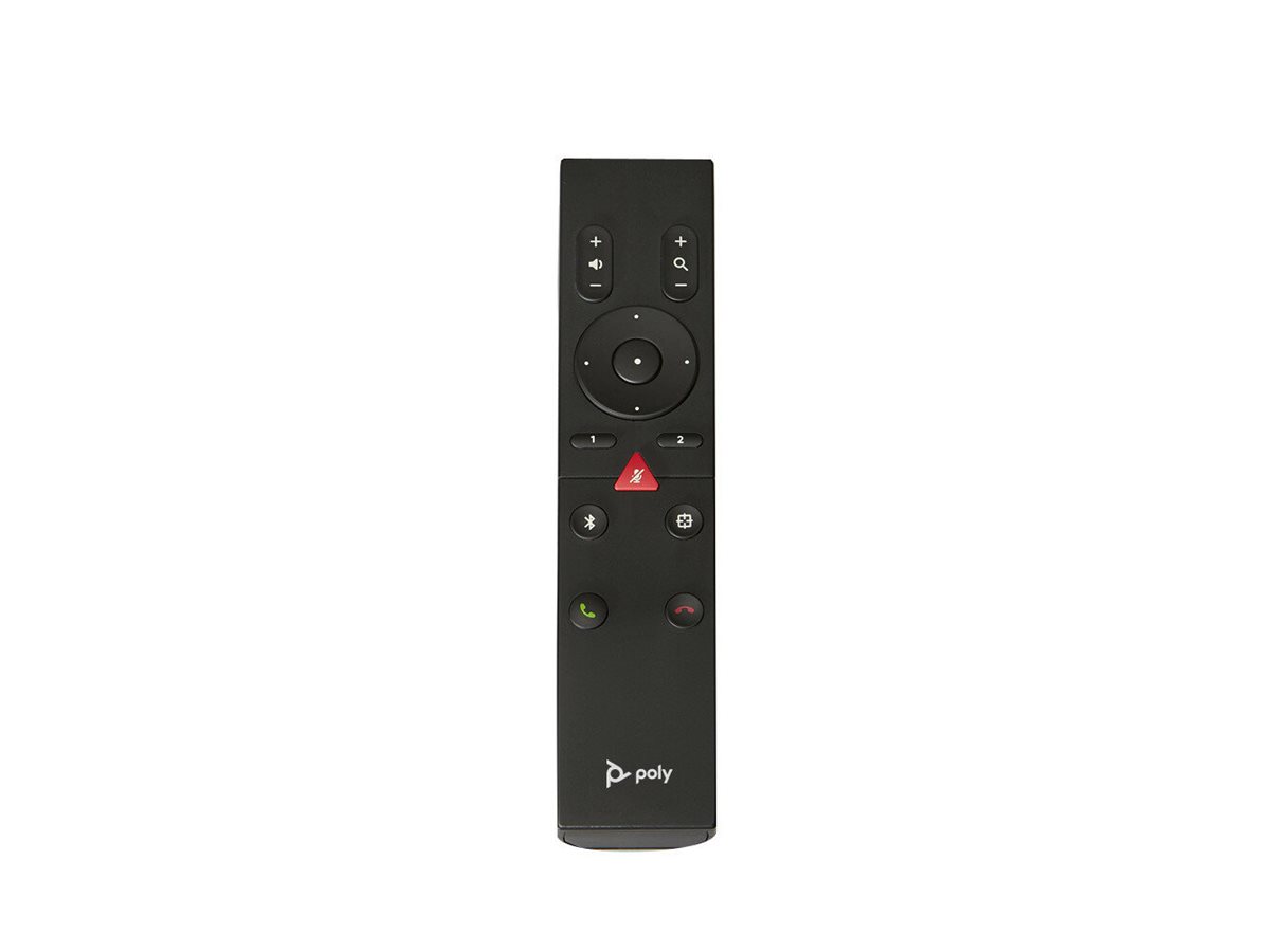 HP Poly Studio R30Studio USB Bluetooth Remote Control for use with the Polycom Studio USB and R30 Includes 2 AAA batteries