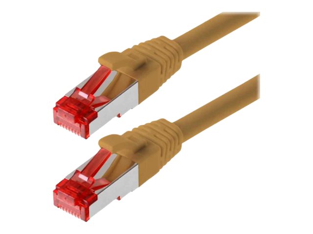 helos Patchkabel S/FTP Cat 6 braun 2,0 m