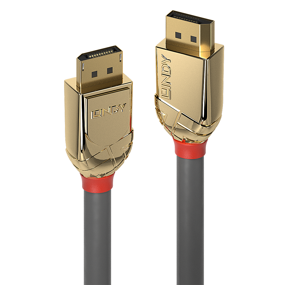 LINDY 5m DisplayPort Kabel Gold Line Aufloesung: 4096x2160 60Hz 4:4:4 10bit