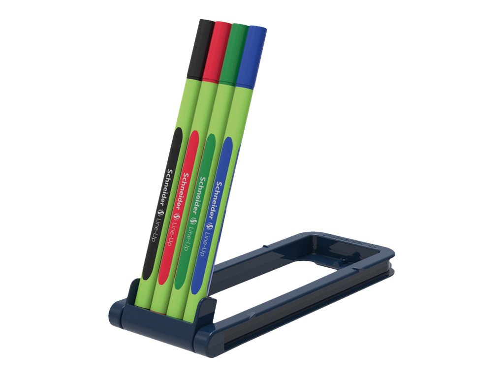 Schneider LineUp Fineliner farbsortiert 0,4 mm, 4 St