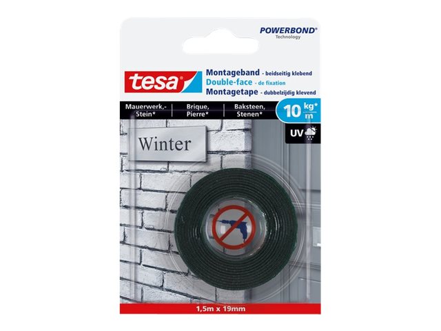 tesa Montageband 77748 doppelseitiges Klebeband 19,0 mm x 1,5 m, 1 Rolle