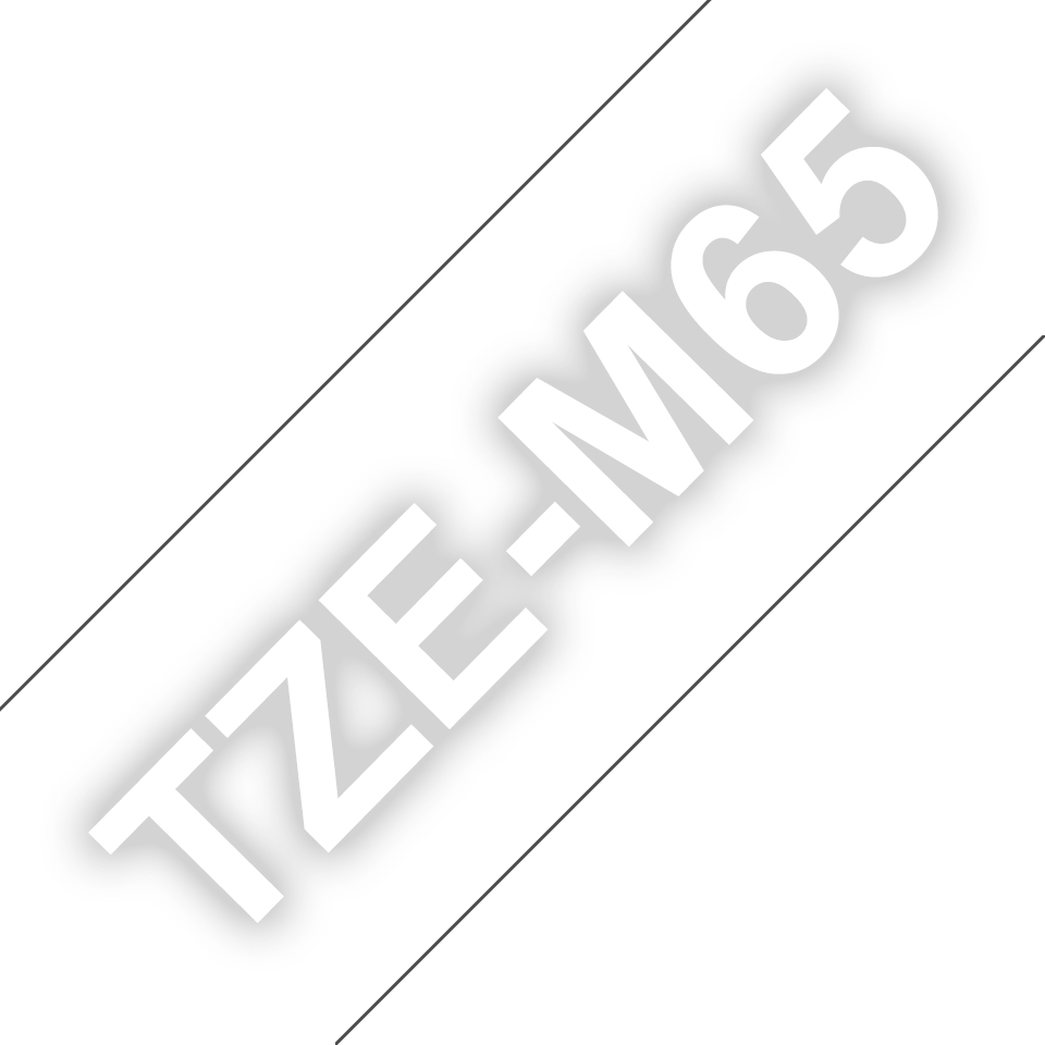 Brother TZe-M65 weiß auf transparent matt