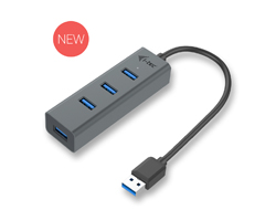 I-TEC USB 3.0 Metal HUB 4 port ohne Netzteil ideal fuer Notebook Ultrabook Tablet PC Unterstuetzt Win und Mac OS