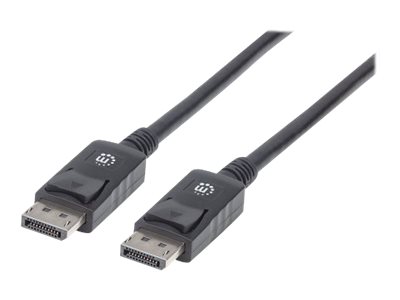MANHATTAN DisplayPort Kabel 3m schwarz DisplayPort 20-pol Stecker auf DisplayPort 20-pol Stecker Hohe Uebertragungsbandbreite