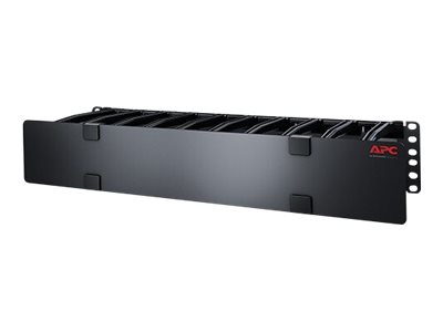 APC 2U Horizontal Cable Manager, 6 Fingers Top, Bottom Tie