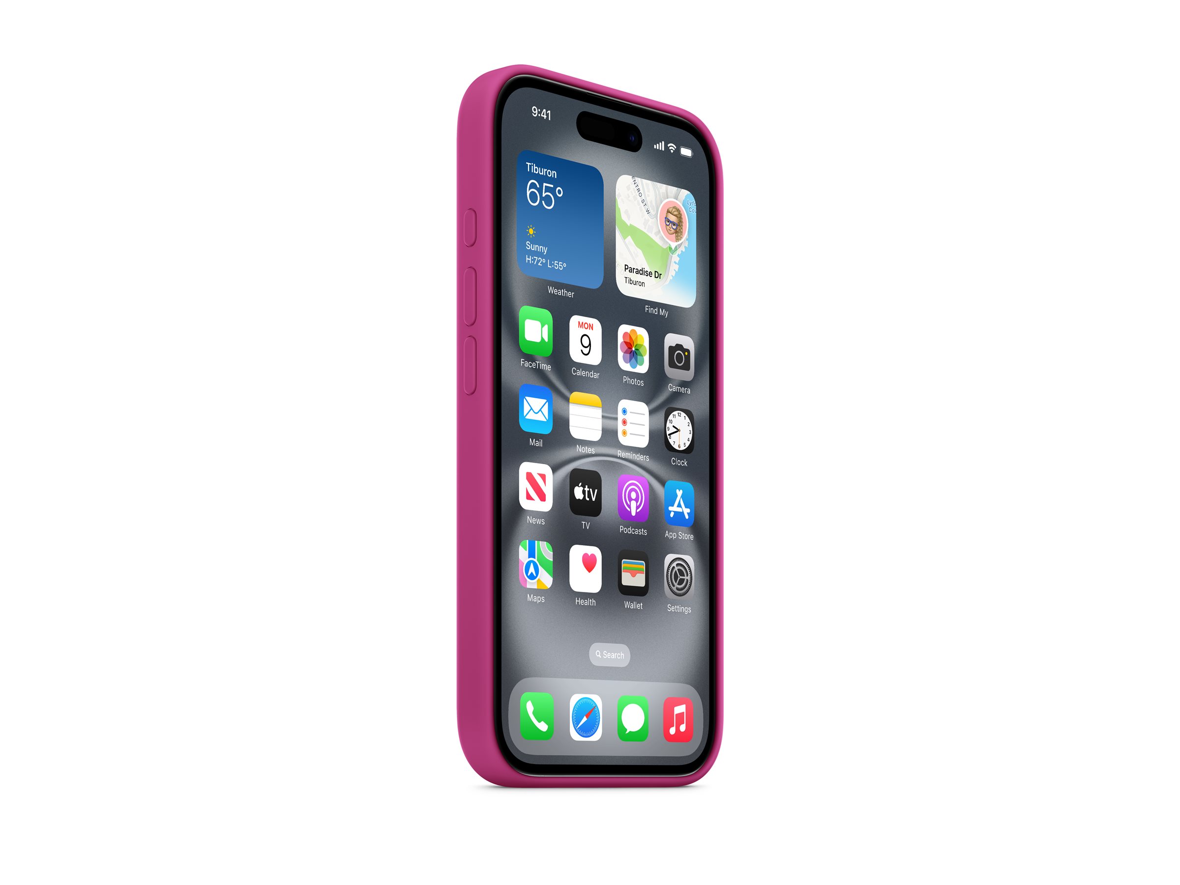 APPLE iPhone 16 Silicone Case with MagSafe - Fuchsia