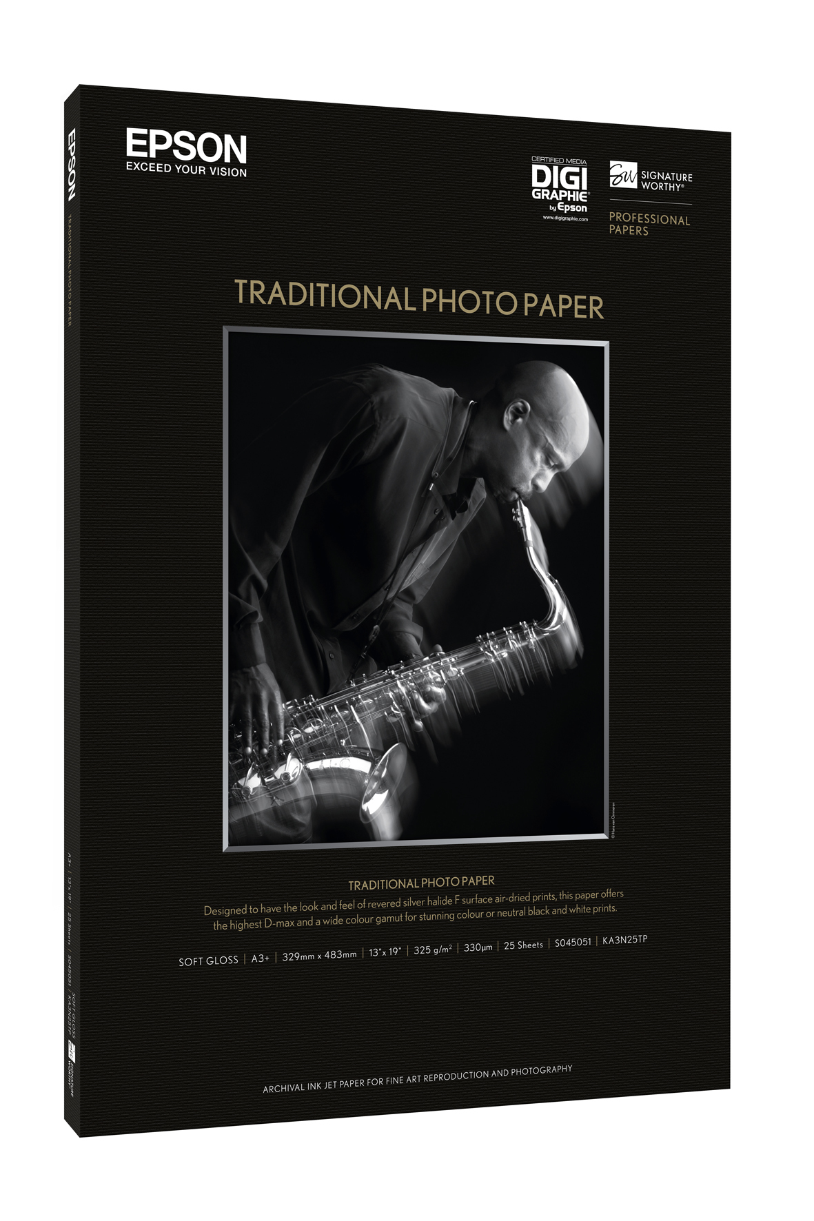 Epson Traditional Photo Paper seidenmatt, A 3 25 Blatt, 330 g