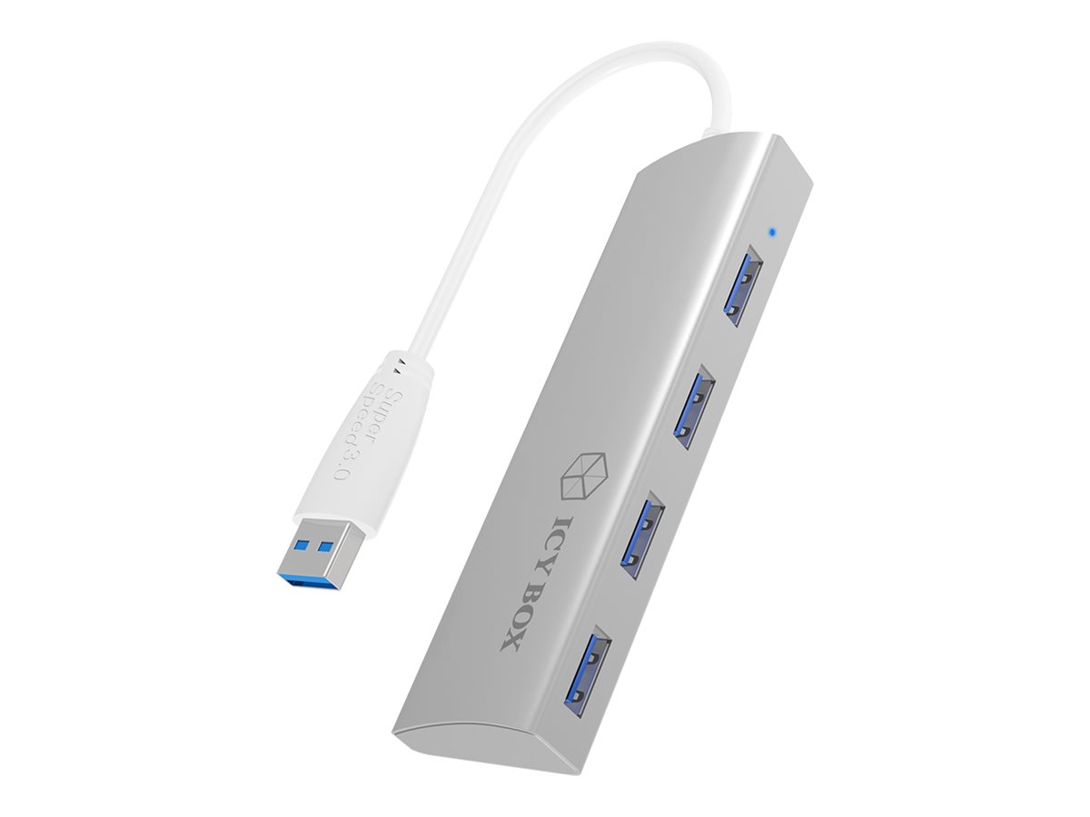 ICY BOX IB-AC6401 USB HUB unterstuetzt USB 3.0 mit 4 Ports