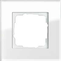 Gira Rahmen 021112 1fach Esprit glas weiss Gira Rahmen 021112 1fach Esprit glas weiss