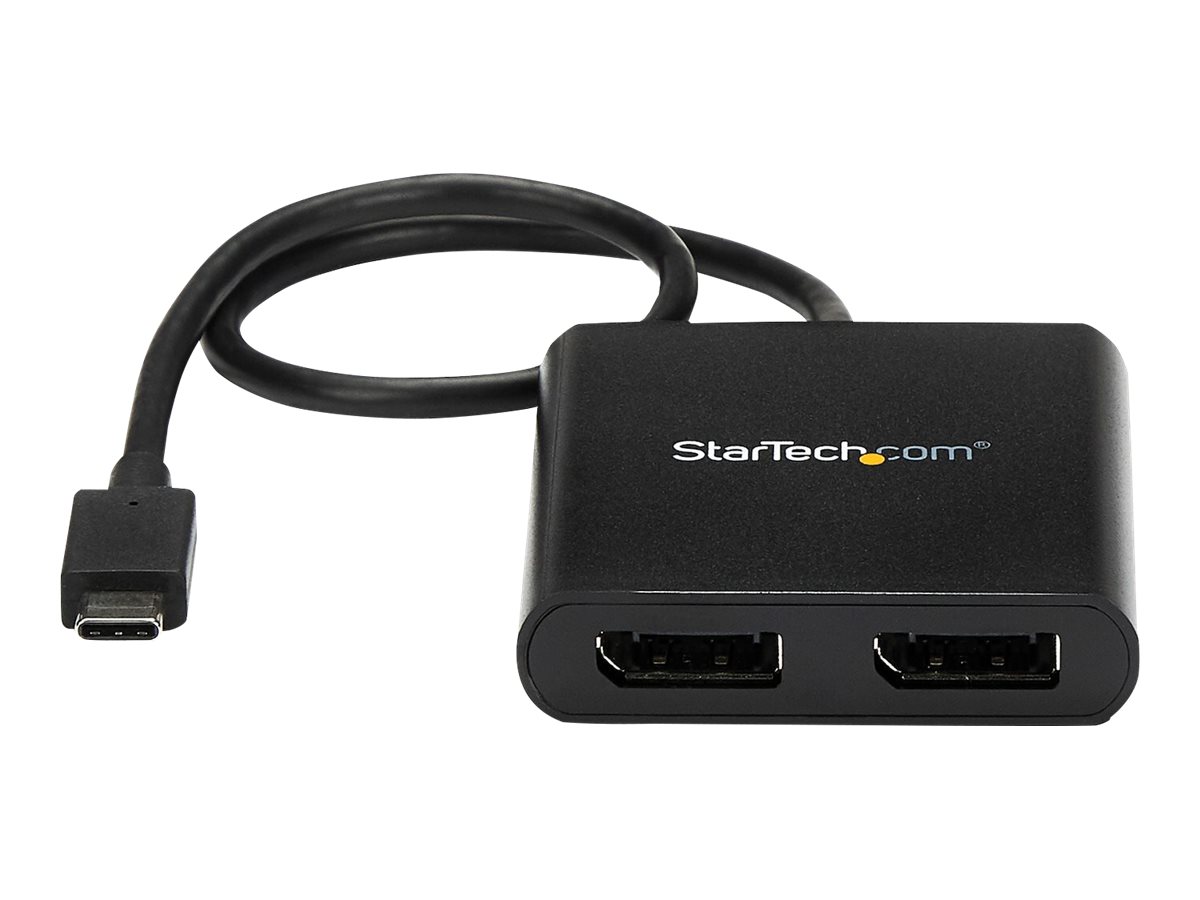 STARTECH.COM USB-C auf DisplayPort Multi-Monitor Splitter - 2-Port MST Hub - USB C zu 2x DP Splitter - USB Typ C zu DP MST Hub