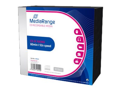 MEDIARANGE CDR80 700MB 52x (10) SC MEDIARANGE CDR80 700MB 52x (10) SC