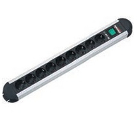 BACHMANN PRIMO Steckdosenleiste 9x Schutzkontakt Aluminium mit Schalter 1,75m