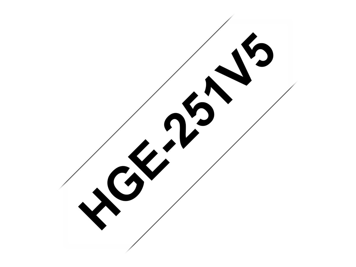 HGE251 BROTHER PTOUCH 24mm(5) WEISS-SCH