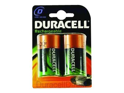 2 DURACELL Akkus PreCharged Mono D 3.000 mAh