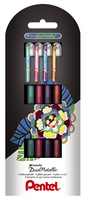 Pentel Hybrid Dual Metallic Gelschreiber 0,5 mm, Schreibfarbe: farbsortiert, 4 St. Pentel Hybrid Dual Metallic Gelschreiber 0,5 mm, Schreibfarbe: farbsortiert, 4 St.