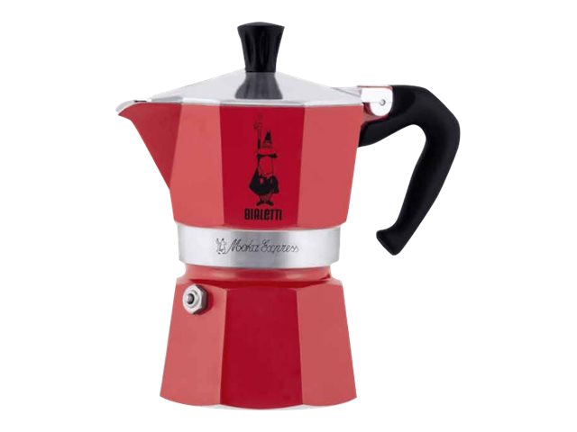 Bialetti Moka Express Rot, Espressokocher fuer 1 Tasse