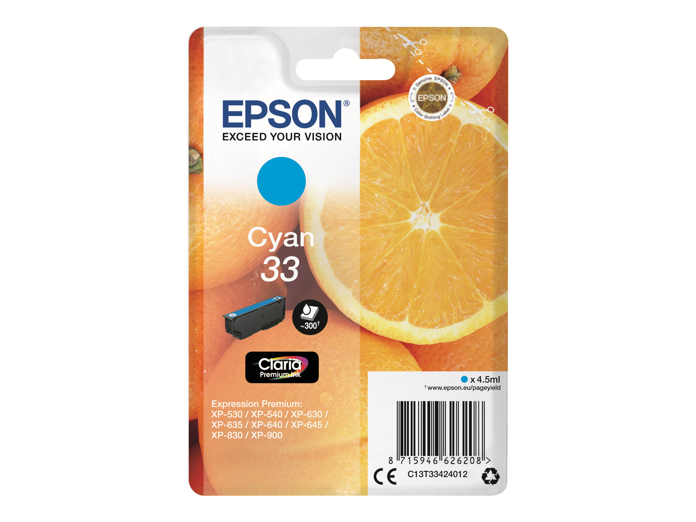 C13T33424012 EPSON XP Tinte cyan ST 200 C13T33424012 EPSON XP Tinte cyan ST 200