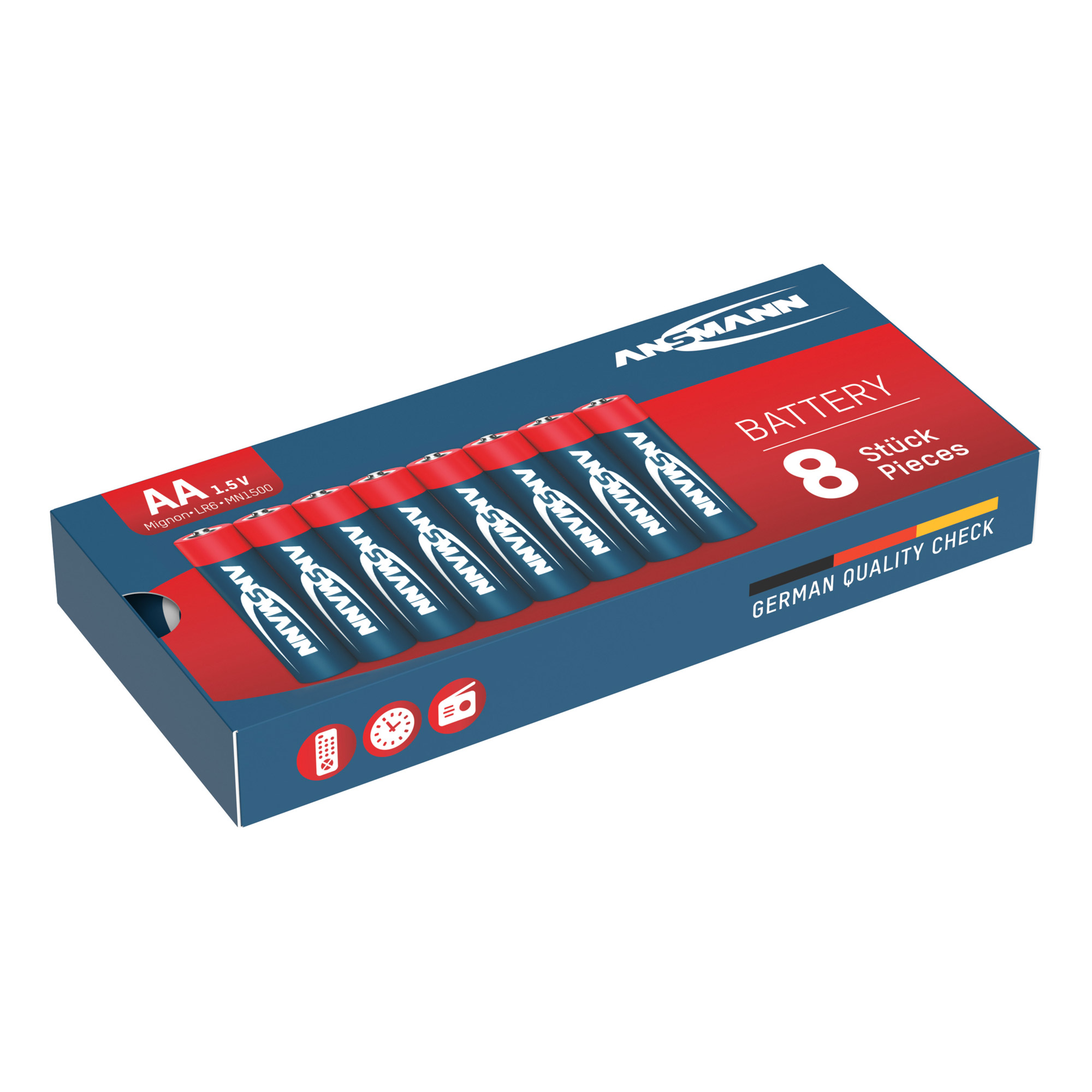 8 ANSMANN Batterien Red Alkaline Mignon AA 1,5 V