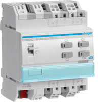 Hager Jalousieausgang TYA624C KNX 4fach 230V Hager Jalousieausgang TYA624C KNX 4fach 230V