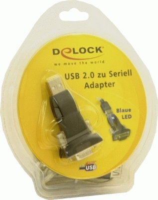 Delock Adapter USB 2.0 > 1 x Seriell RS-232 DB9