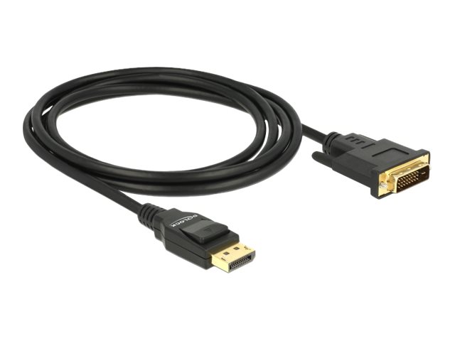 Delock Kabel Displayport 1.2 Stecker > DVI 24+1 Stecker 2 m schwarz Delock Kabel Displayport 1.2 Stecker > DVI 24+1 Stecker 2 m schwarz