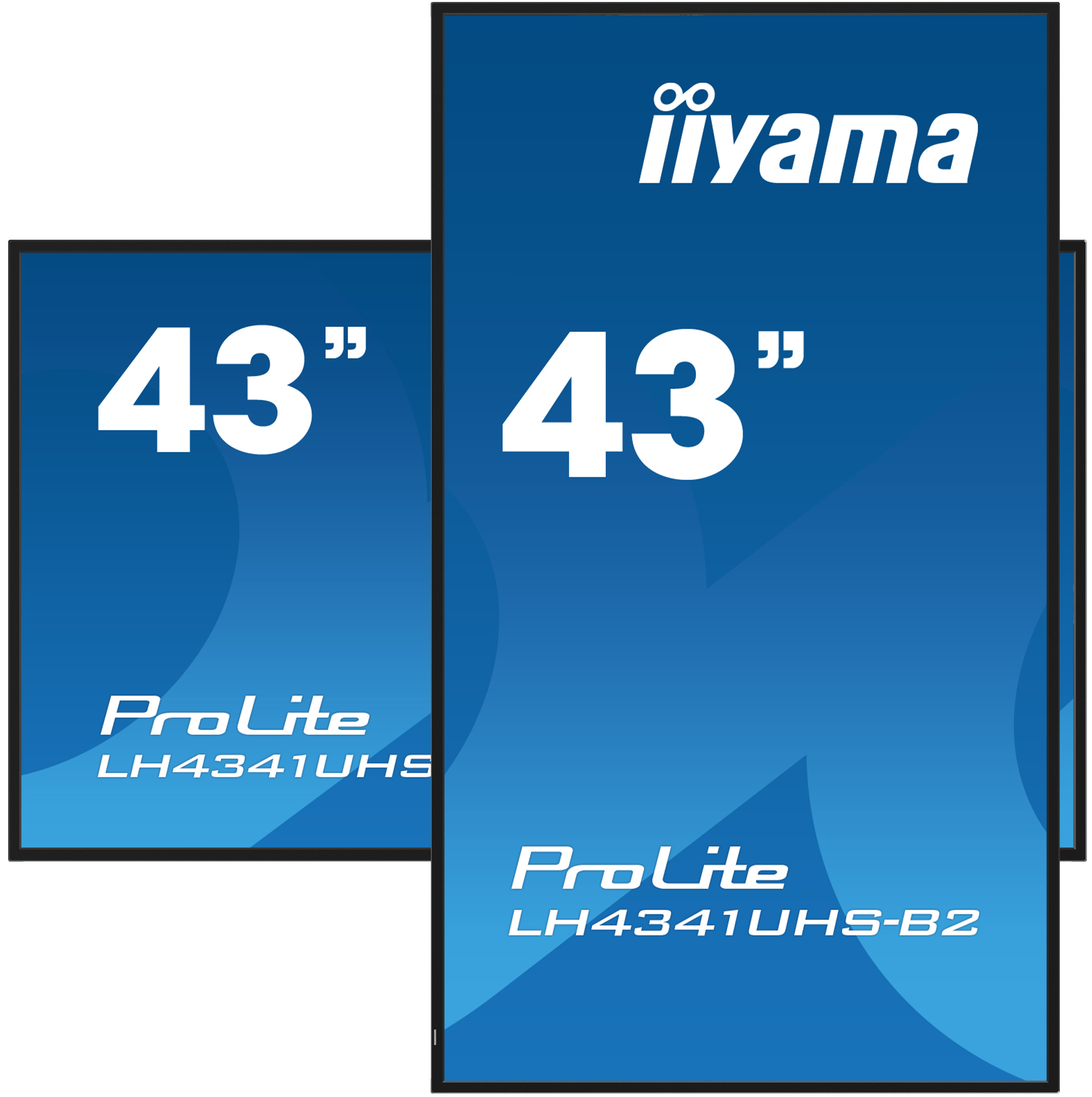 IIYAMA LH4341UHSB2 109,22cm 43Zoll 3840x2160 4K UHD IPS panel 1precent Haze Landscape and Portrait mode Speakers 2x 10W VGA 3x HDMI