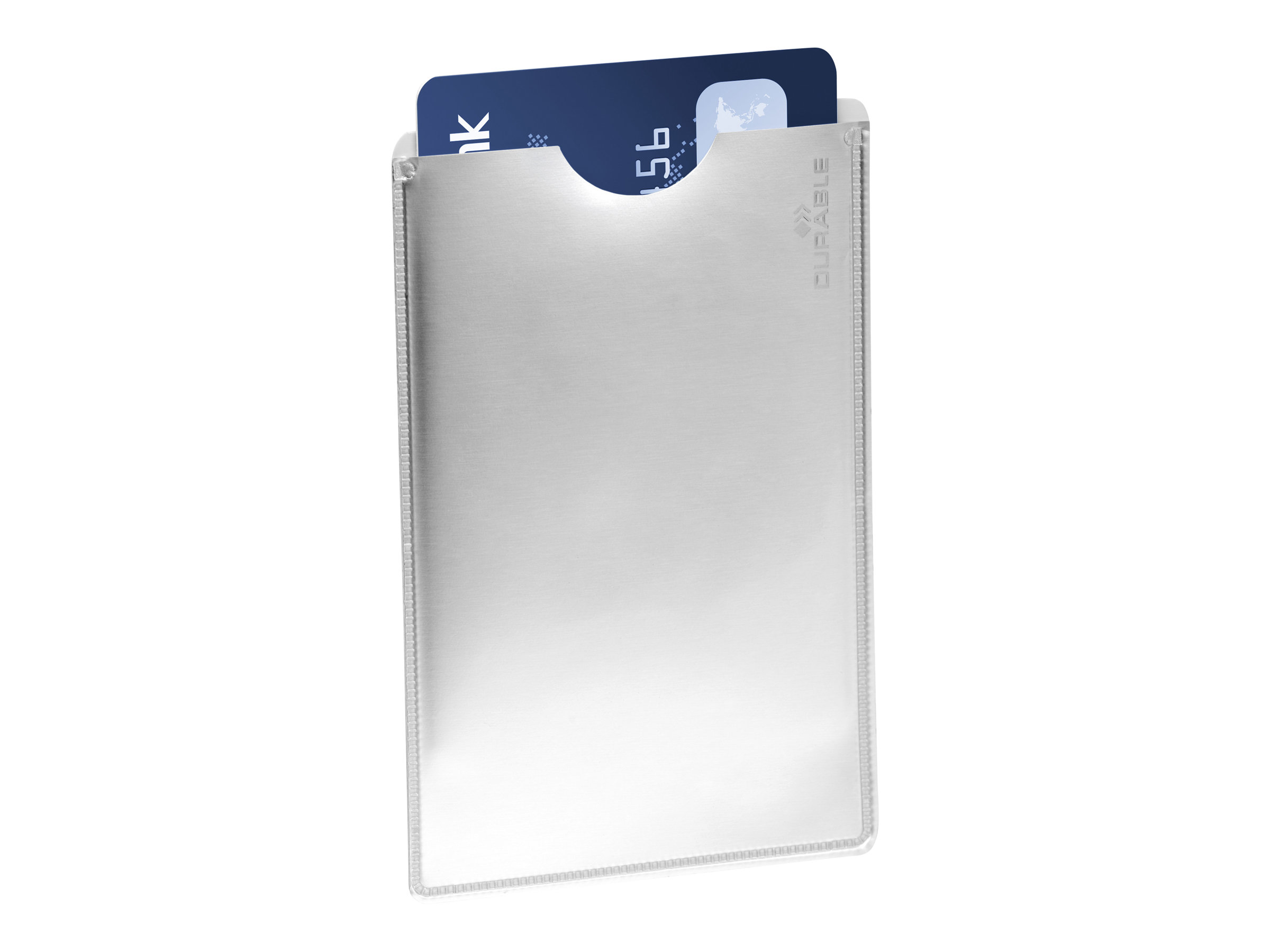 DURABLE KreditkartenhÃ¼lle RFID SECURE silber 5,4 x 8,6 cm, 1 St.