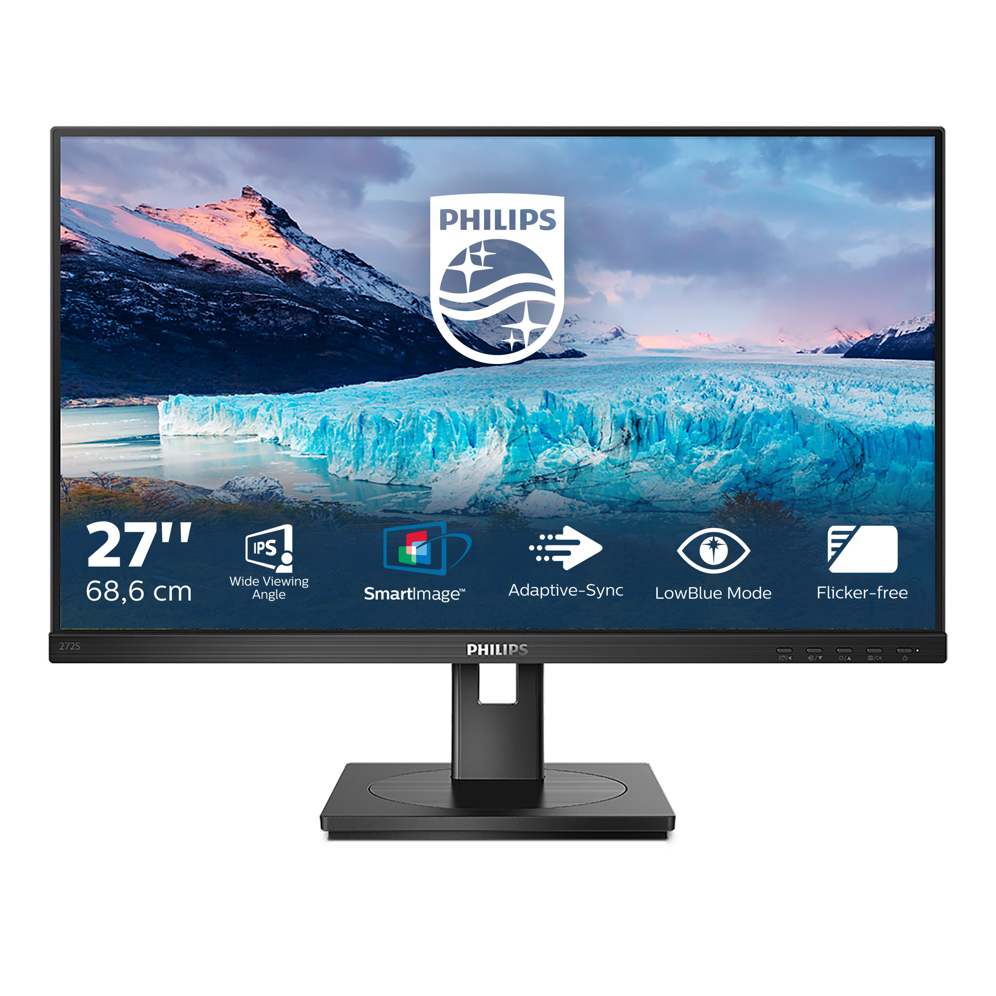 68,6cm27 1920x1080 Philips Sline 272S1AE 169 4ms HDMI DVID VGA DisplayPort VESA Pivot Speaker Full HD Black