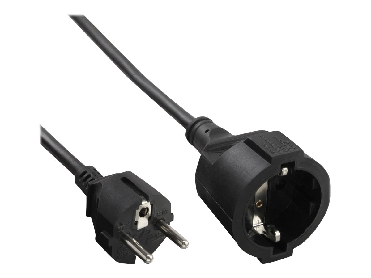 INLINE Strom-Verlaengerung Schutzkontakt Stecker Buchse schwarz 1,5m INLINE Strom-Verlaengerung Schutzkontakt Stecker Buchse schwarz 1,5m