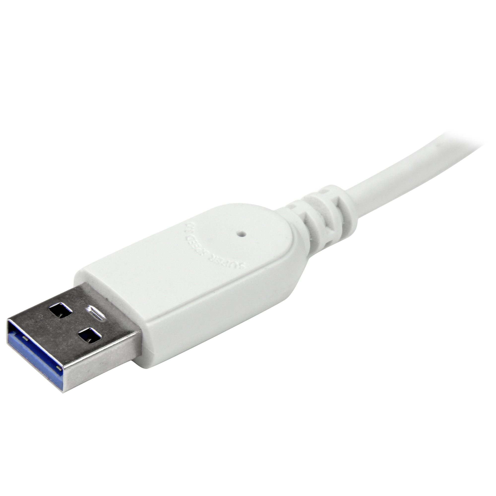 STARTECHCOM 7 Port kompakter USB 30 Hub mit eingebautem Kabel Aluminium USB Hub Silber