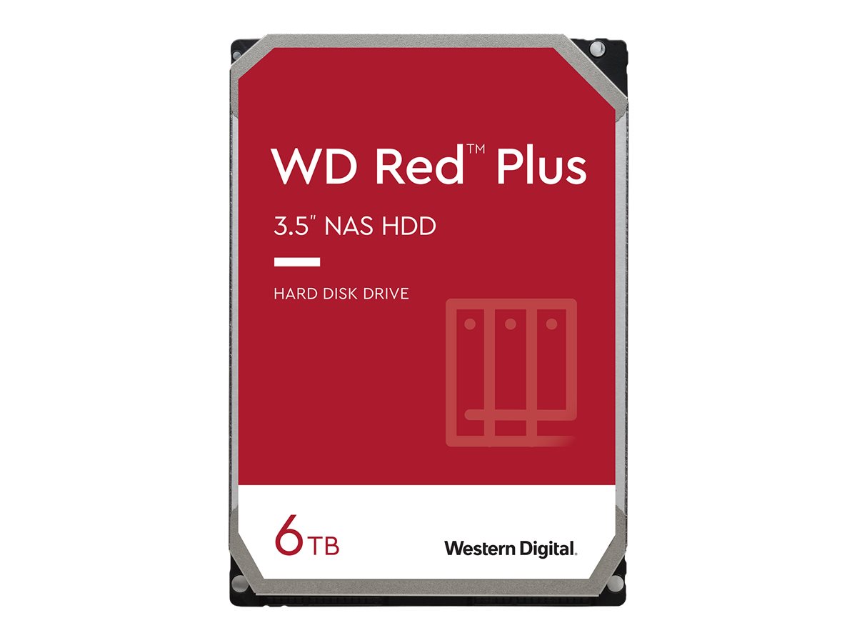 WD Red Plus 6TB SATA 6Gb/s 8,9cm 3,5Zoll 258MB cache internal HDD Bulk